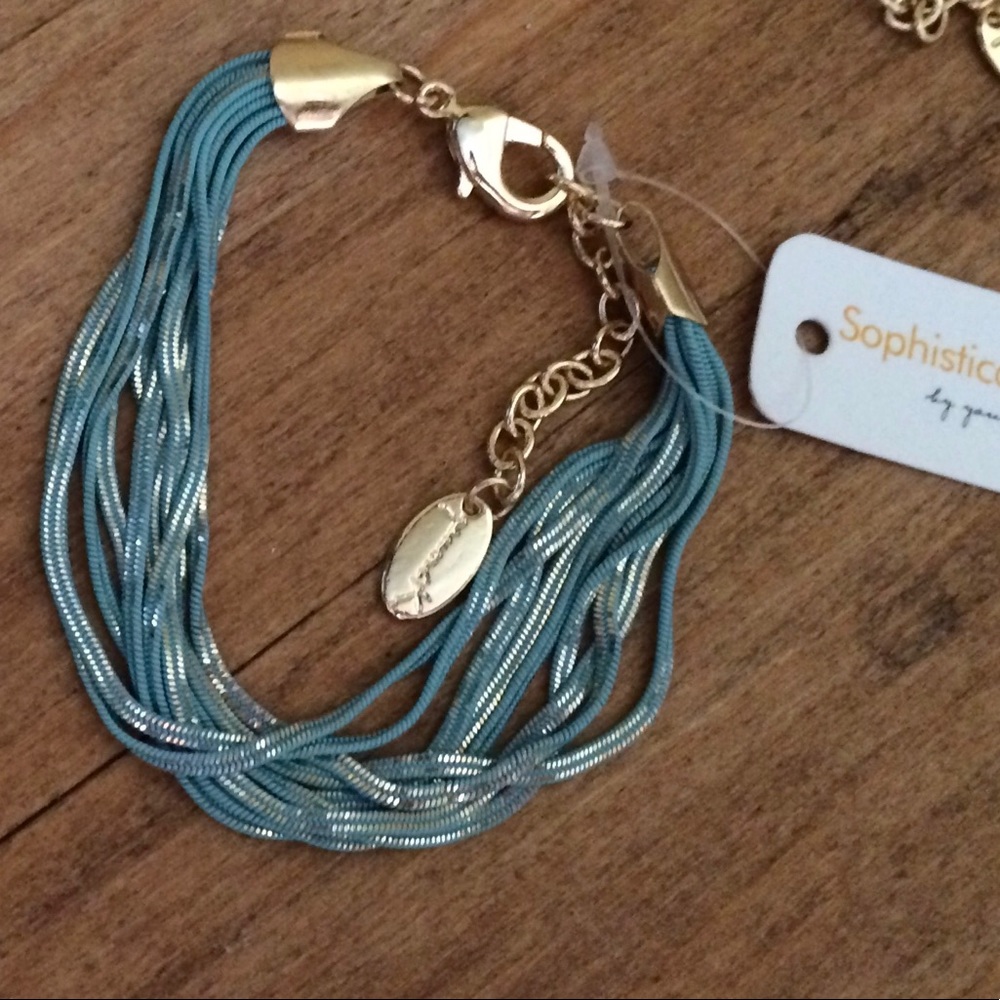 waterfall bracelet and necklace set